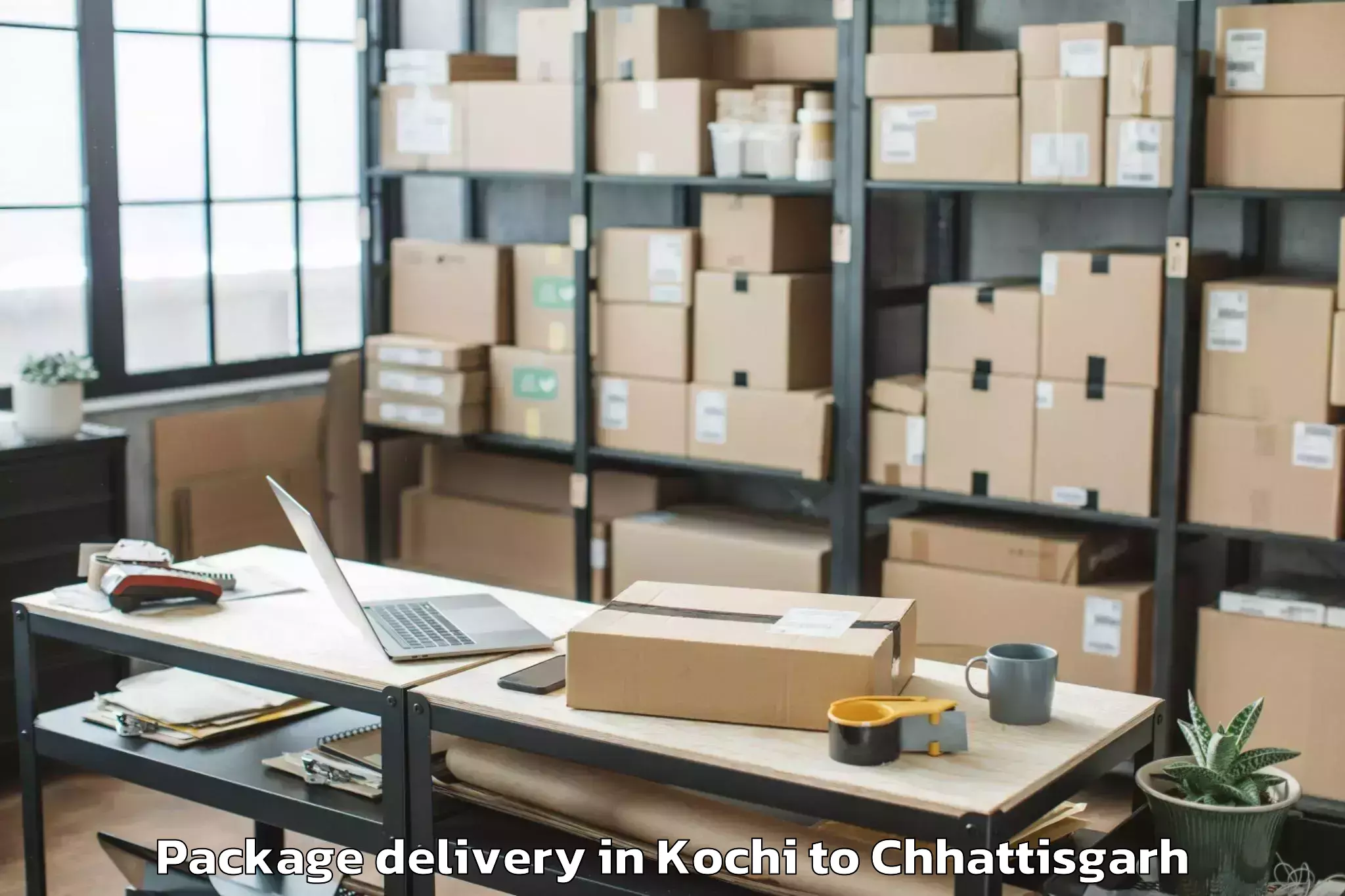 Leading Kochi to Chhattisgarh Kamdhenu Vishwavi Package Delivery Provider